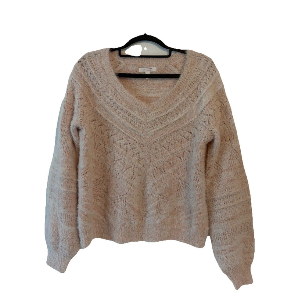 Lauren Conrad Fluffy Soft Pink Women Small Sweater Comfy 2019 Cozy